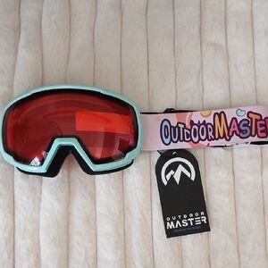 Outdoor Master Kids Ski Goggles - Red and Blue